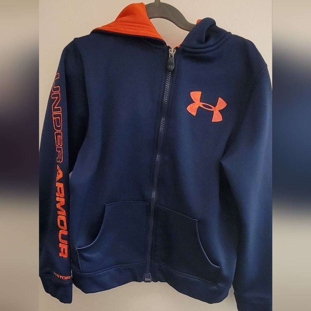 Under Armour Kids Hoodie in Navy and Orange